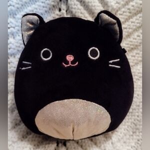 Squishmallow Autumn Black Cat Silver Glitter Belly 5” Plush Halloween
